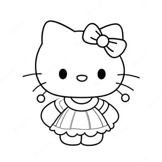 Hello Kitty I En Sod Kjole Farveside 9217-7532