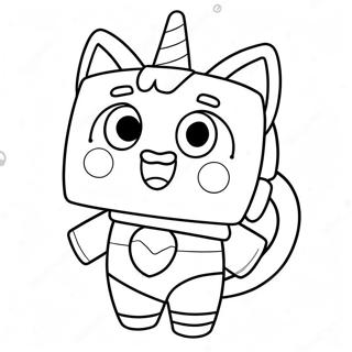 Glad Unikitty Med Regnbue Farveside 9627-7854