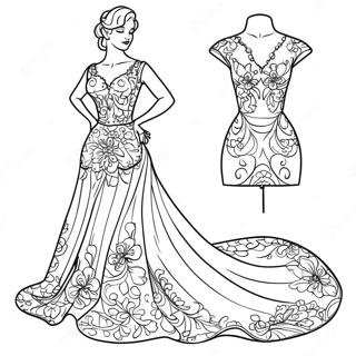 Elegant Coquette Med Blomsterkjole Farveside 9767 8040